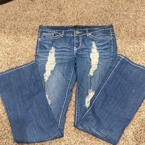 PREMIERE Bootcut bedazzled jeans